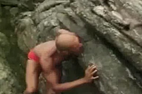 three Brazilian Speedo twinks bang And engulf