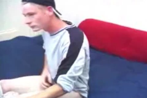 young Red strips Off And Beats His penis W