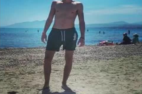 Greek brawny lad,kinky Bubble booty & nice weenie