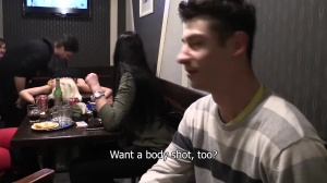 amateur pal blows ramrod in public pub