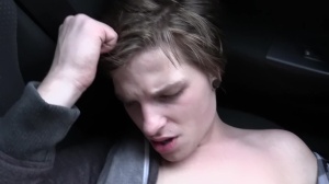 Super yummy eighteen years daddy Czech blows in a taxi