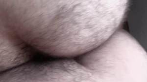 A teddy bear receives a penis into his hairy butthole