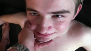 Playful homo lad happily takes this 10-Pounder in the bum