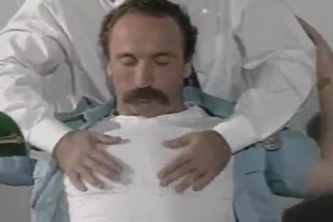 lewd hairy Police Captain Having pleasure