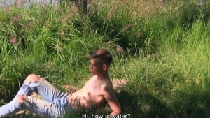 Czech Hunter - Athletic Czech dude gay masturbation public sex