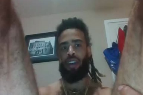 dude With A nice arse Fondling And Masturbating With A dildo In His pooper opening