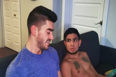 Blindfolded Roommate receives dick To Distract Him