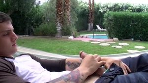 Chris Porter Splashes It Out - Chris Porter Piss &amp; wank In A Hammock!