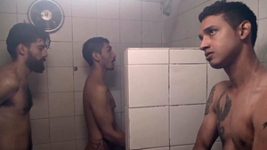 LatinLeche.com - Andy and Jason gangbang in the shower
