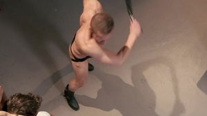 Fisting Central - In mask gets spanking
