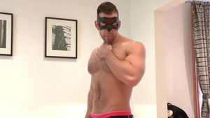 Maskurbate: Charming Nathan riding a dick