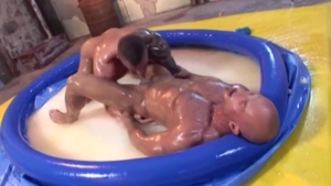 JACK & NICO WRESTLE IN OIL