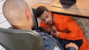 Policeman Made Prisoner His hoe. dirty homo Sex