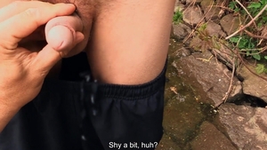 CzechHunter: Czech twink bareback doggy fucking outdoors