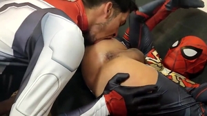 large penis Superheroes bare threesome