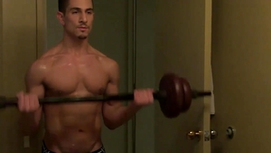 AmericanMuscleHunks - Taylor in uniform bends over