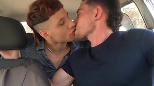 attractive Passenger Seduces His Taxi Driver And pokes His Virgin butt To His First Ever butthole